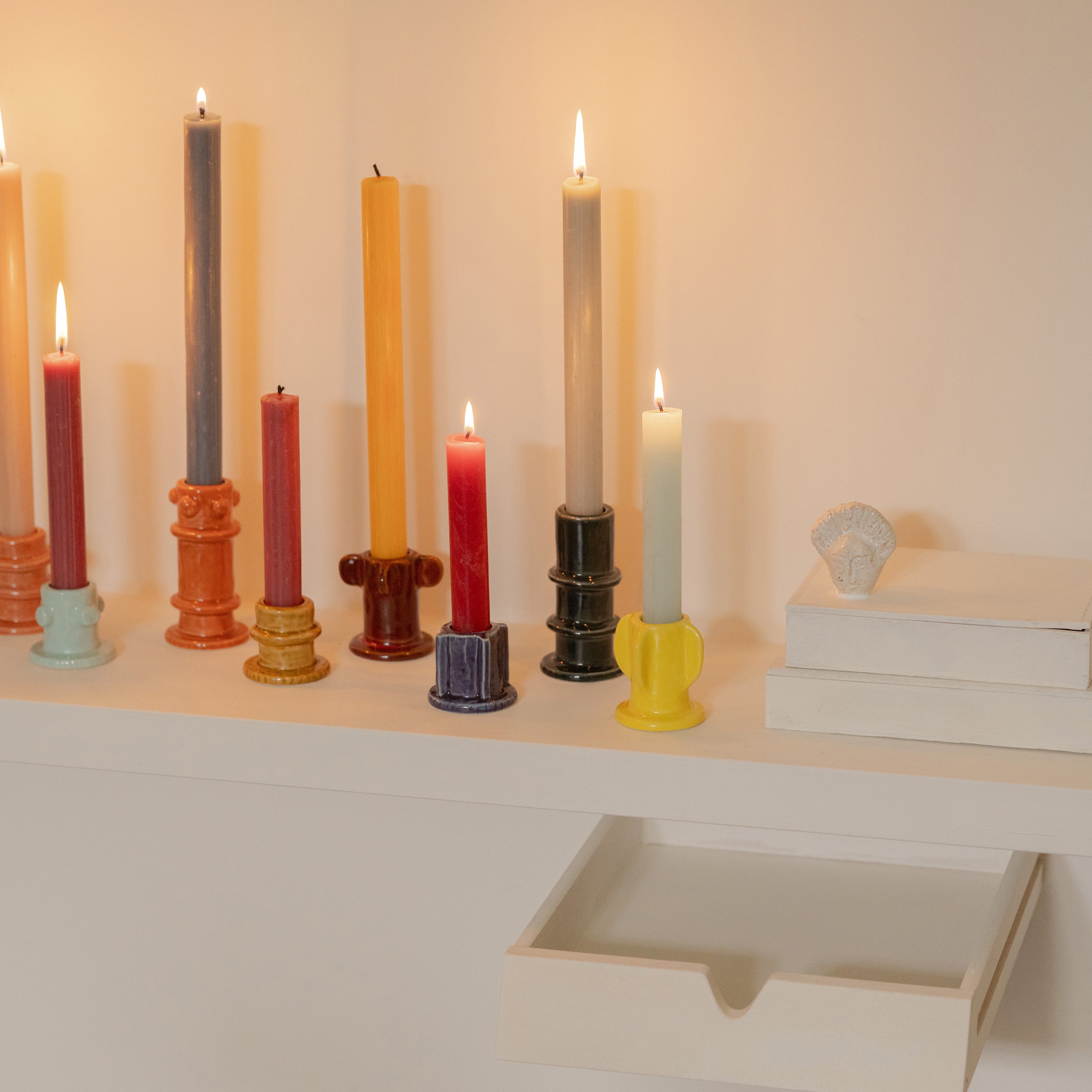 SERAX - Marie Michielssen - Glazed Molly Kandelaar 02 - Set van 3