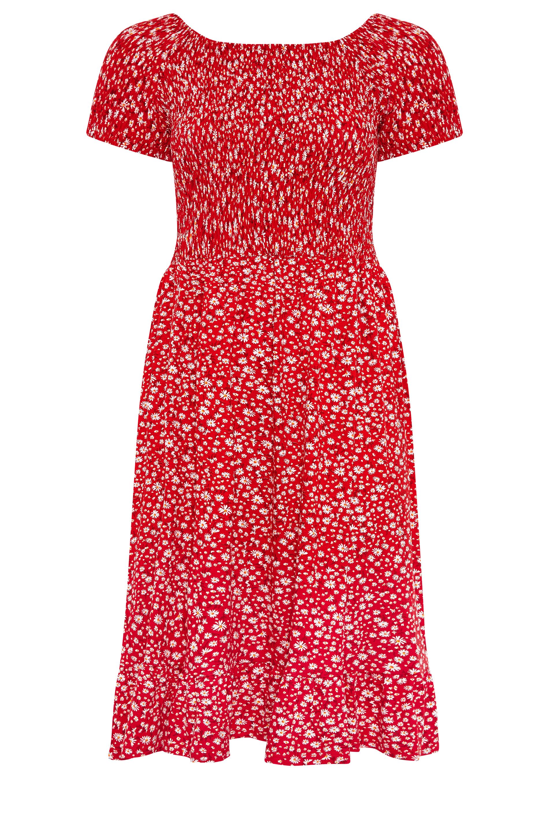 Yours Shirred Bardot Dress