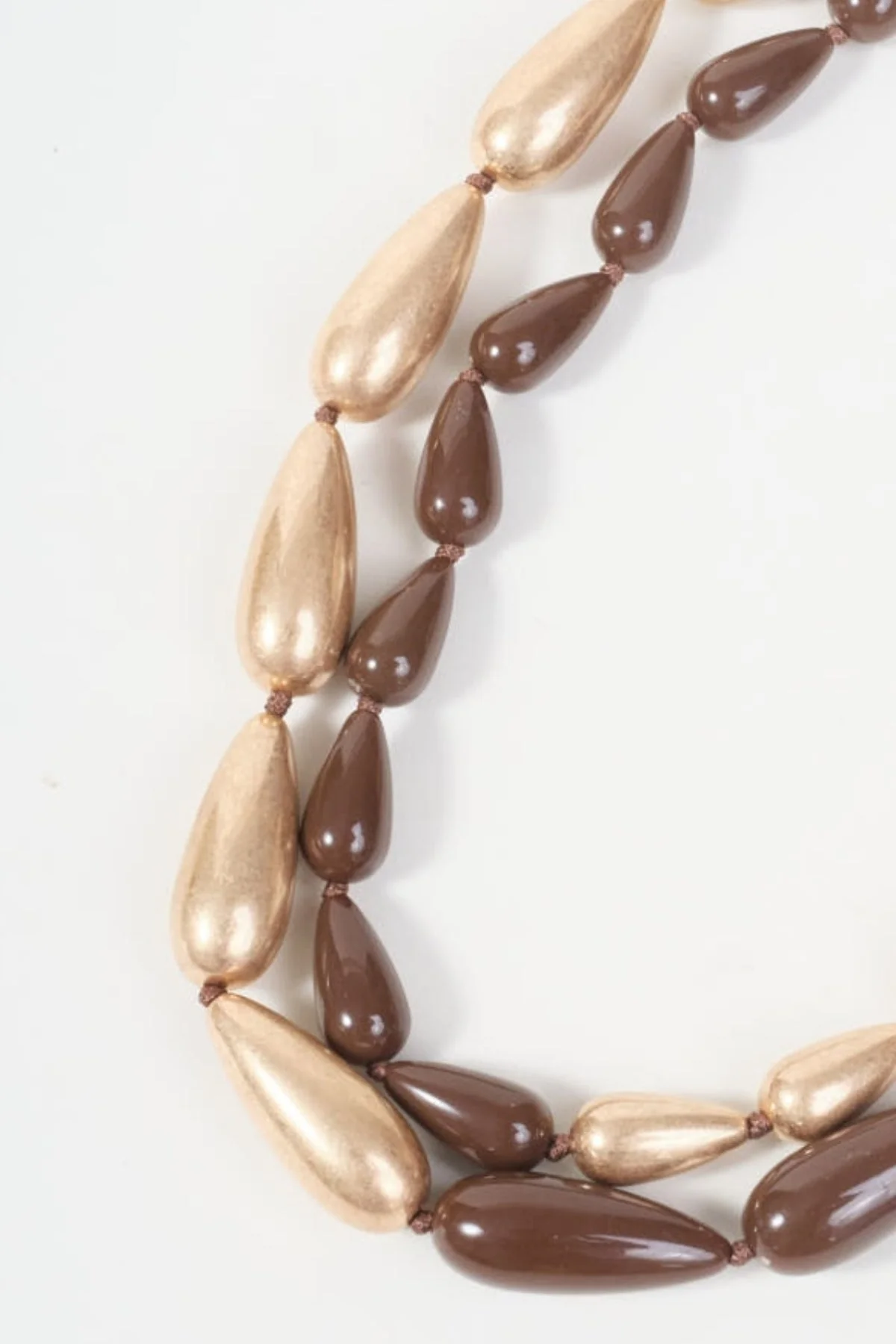 Brown & Gold Double Layer Necklace