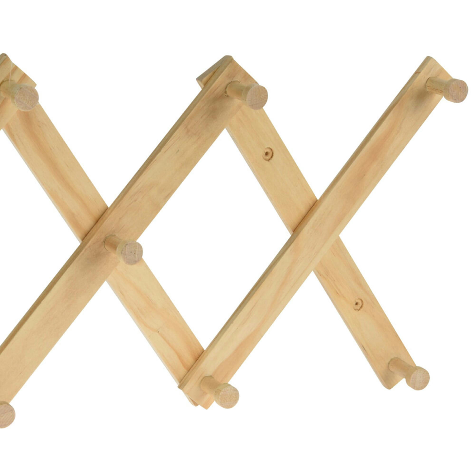 - Portemanteau mural en bois accordéon 9 crochets