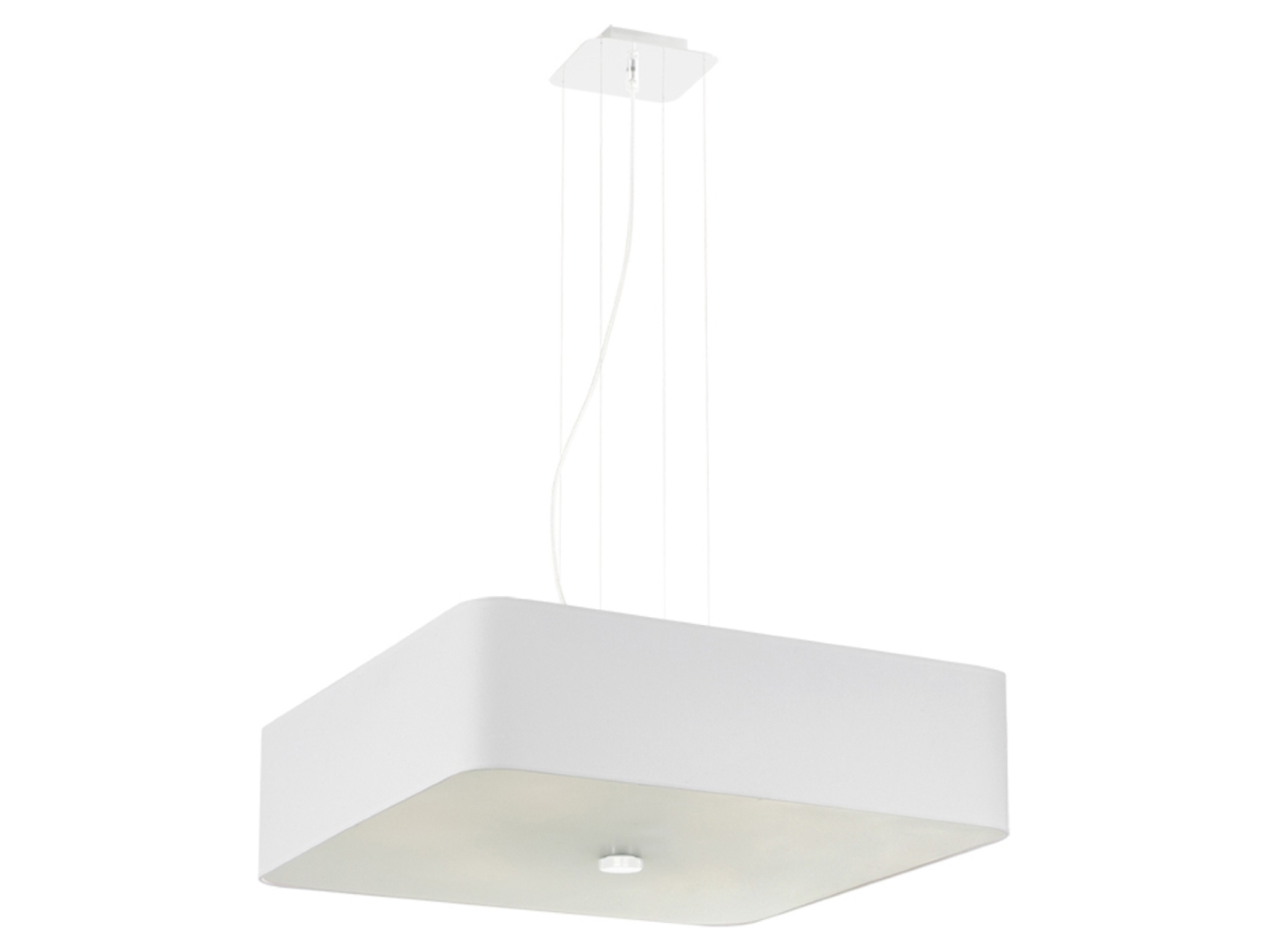 Lampa wisząca Lokko 5-punktowa tkaninowa biała