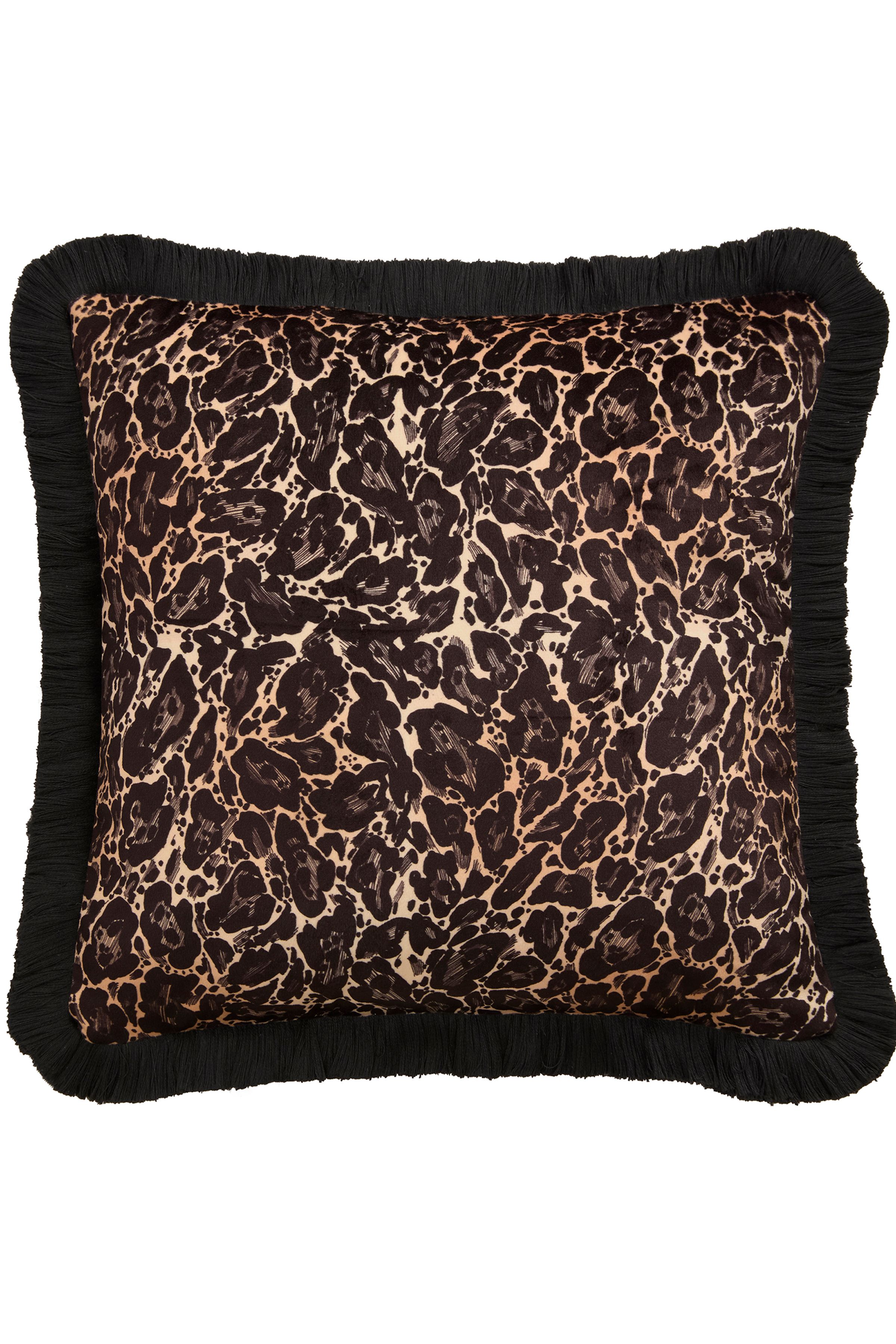 Laurence Llewelyn-Bowen Josephine' Leopard Print Velvet Filled Cushion