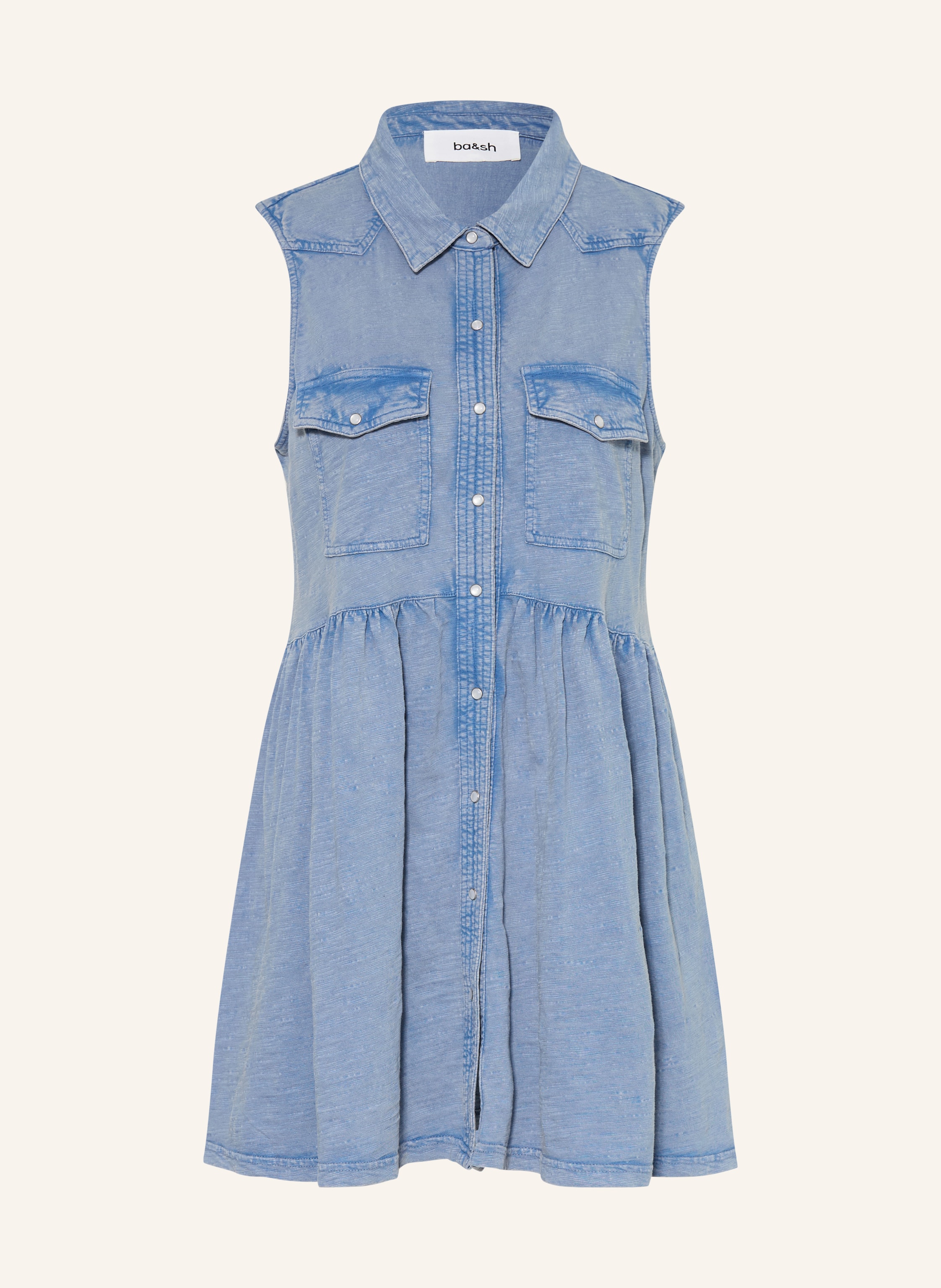 ba&sh Hemdblusenkleid ILONA in Jeansoptik