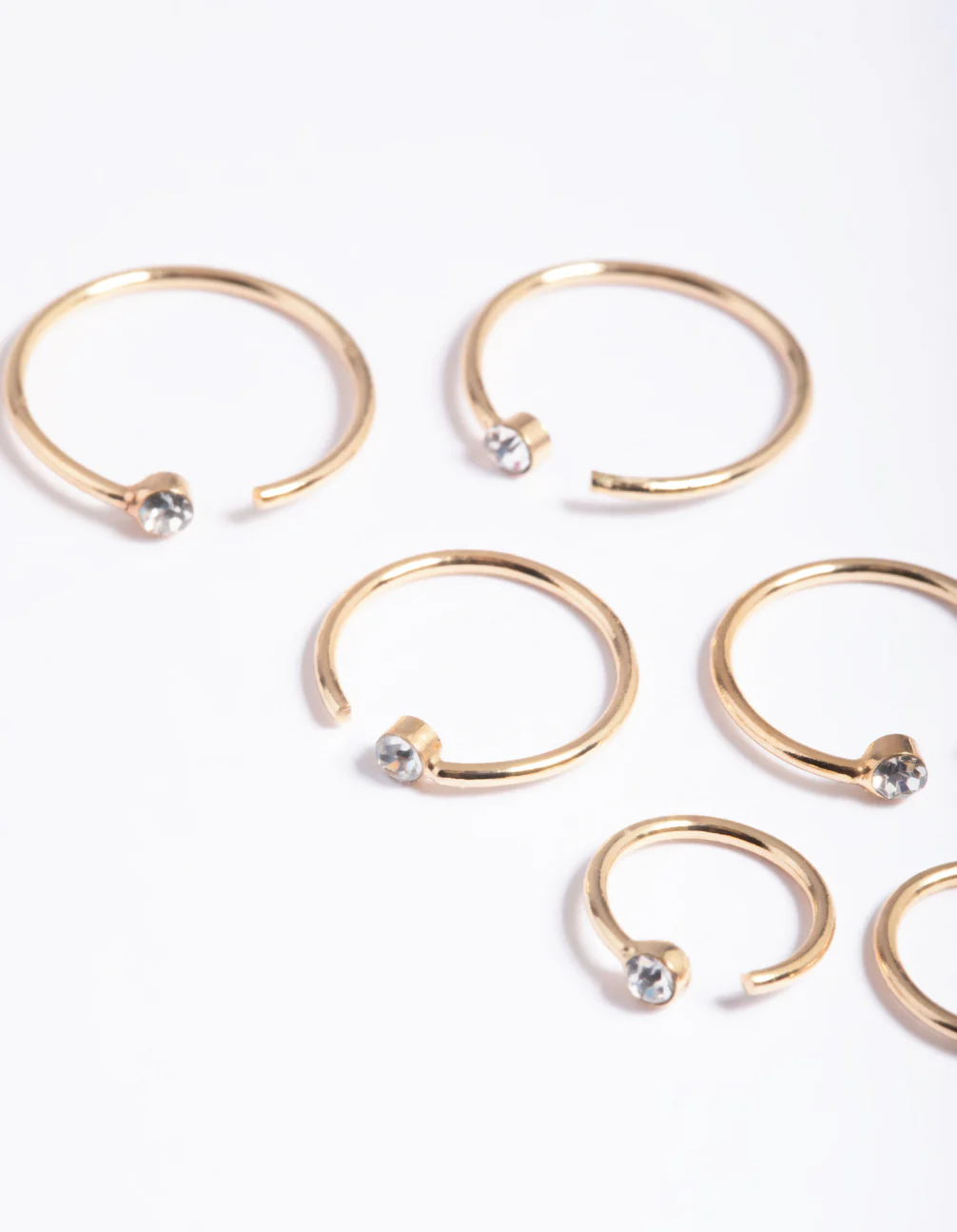 Gold Diamante Faux Ring