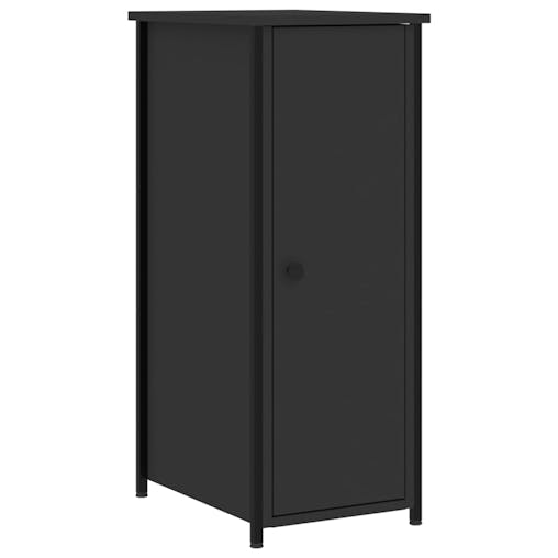 NNEVL Bedside Cabinets 2 pcs Black 32x42x80 cm Engineered Wood