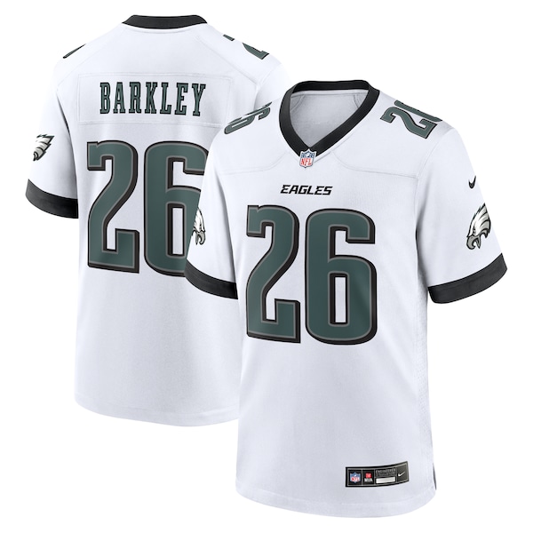 Saquon Barkley Philadelphia Eagles Nike White Game Jersey -  White/Black/Green/Kelly Green