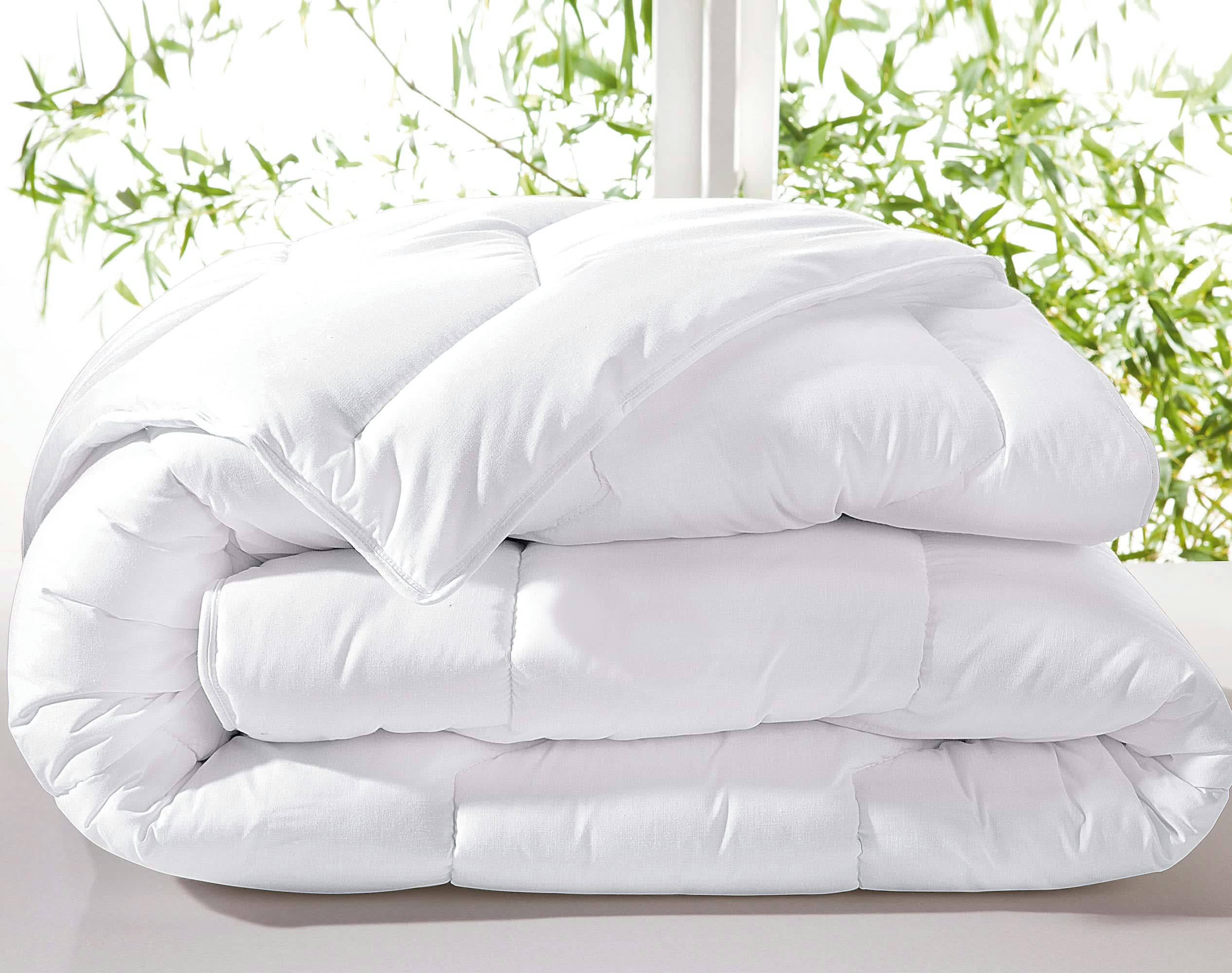 FANTINE - Couette légère 240x220 blanc en coton 200g/m²