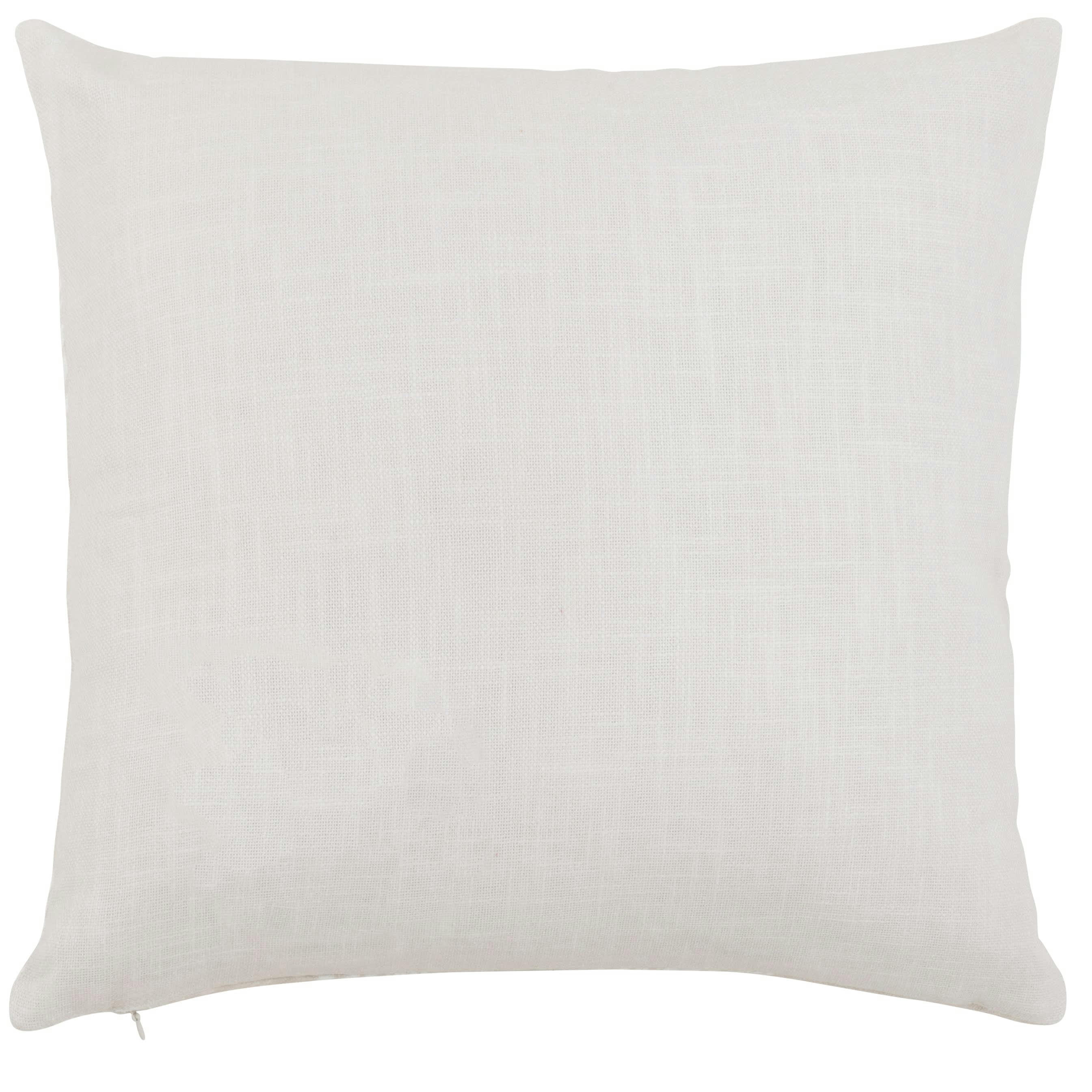 TUZYA - Housse de coussin en coton biologique imprimé blanc et crème 40x40