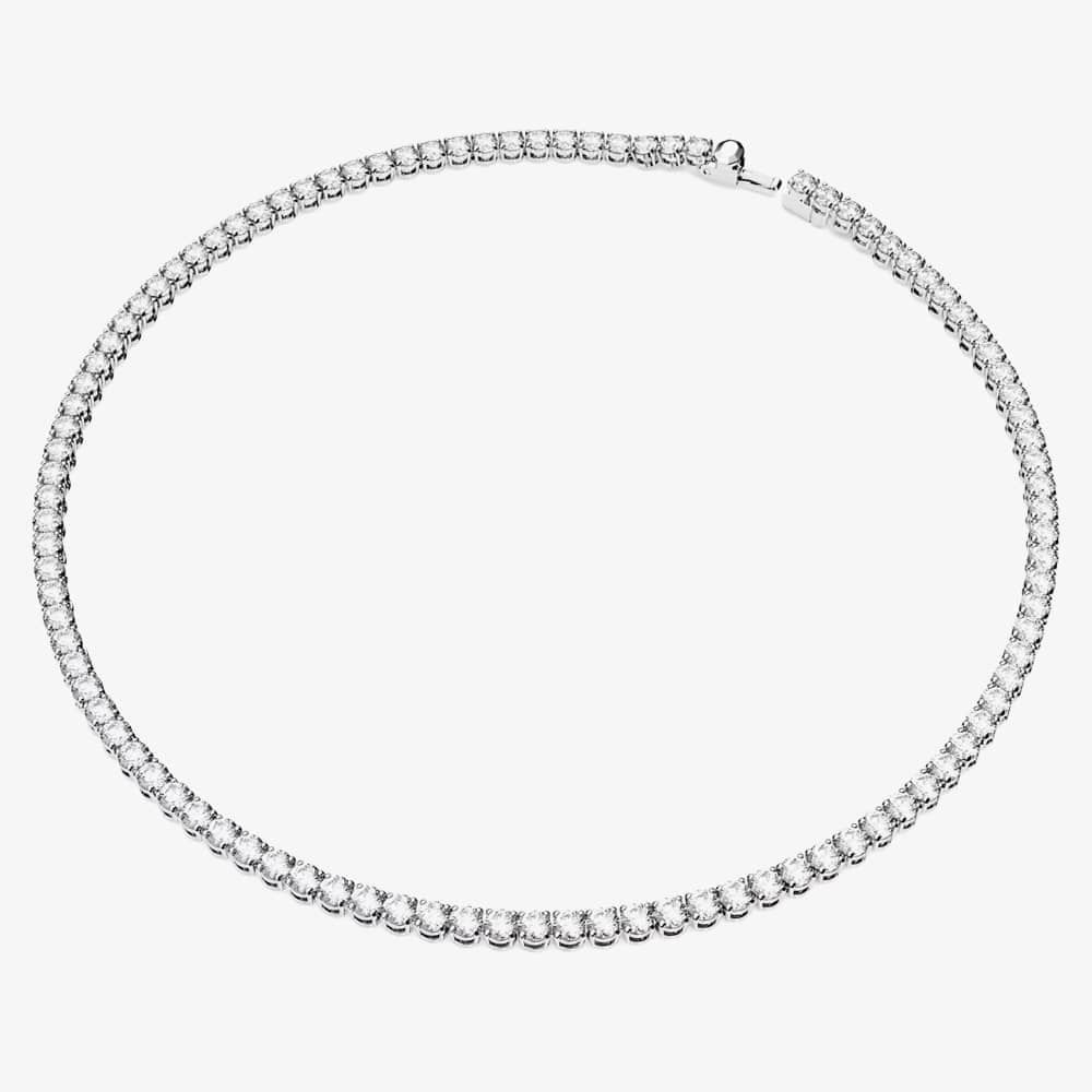 Swarovski Matrix White Tennis Necklace & Earrings Jewellery Set 5647730