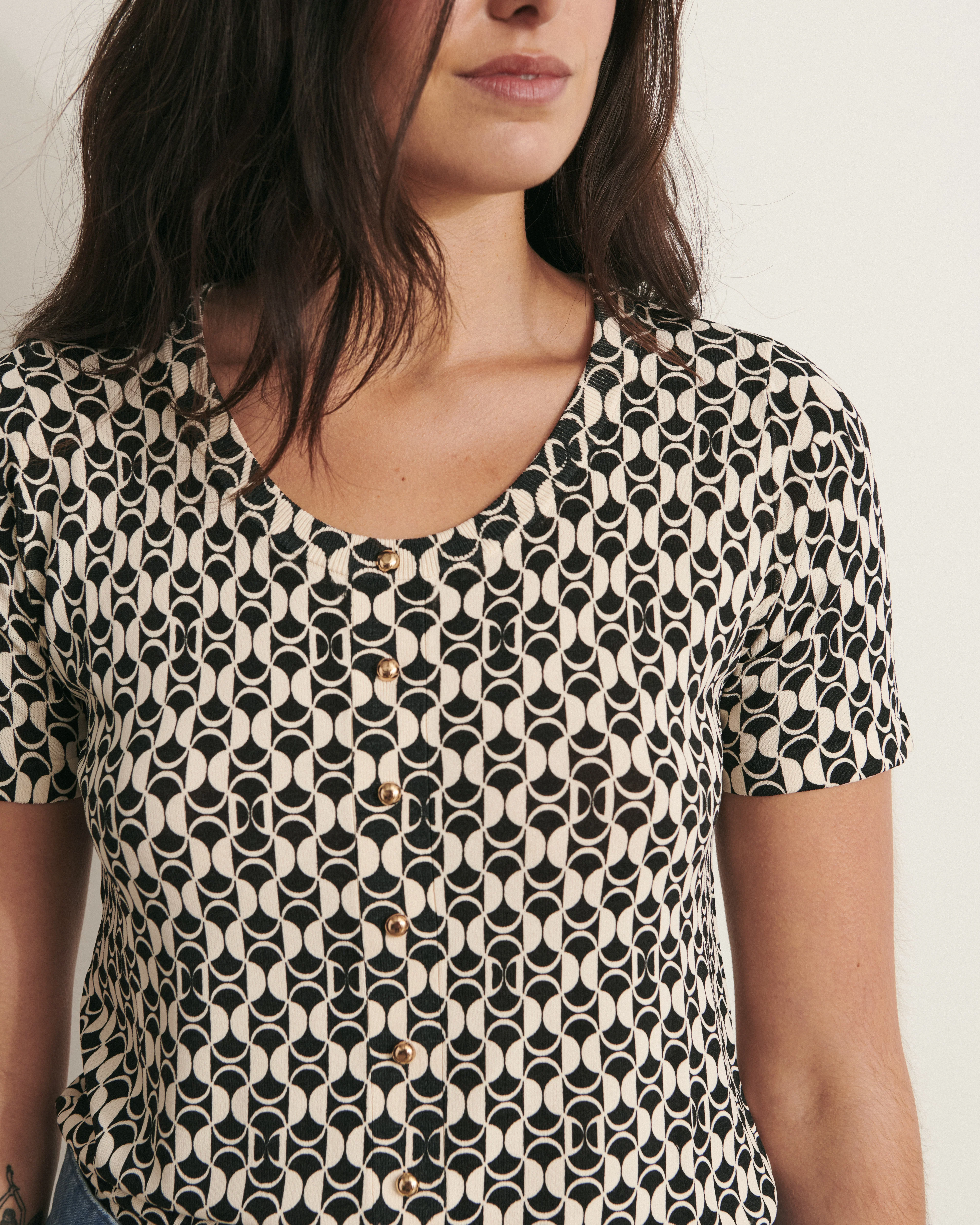 Pull en maille faux boutonnage ARLEQUIN/11142/921