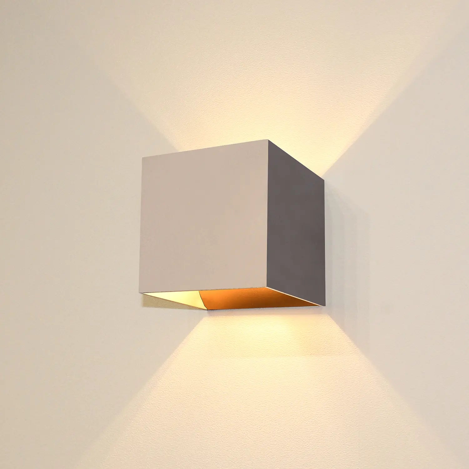 Artdelight wandlamp Gymm - 1 lichts - 10 x 10  cm - champagne