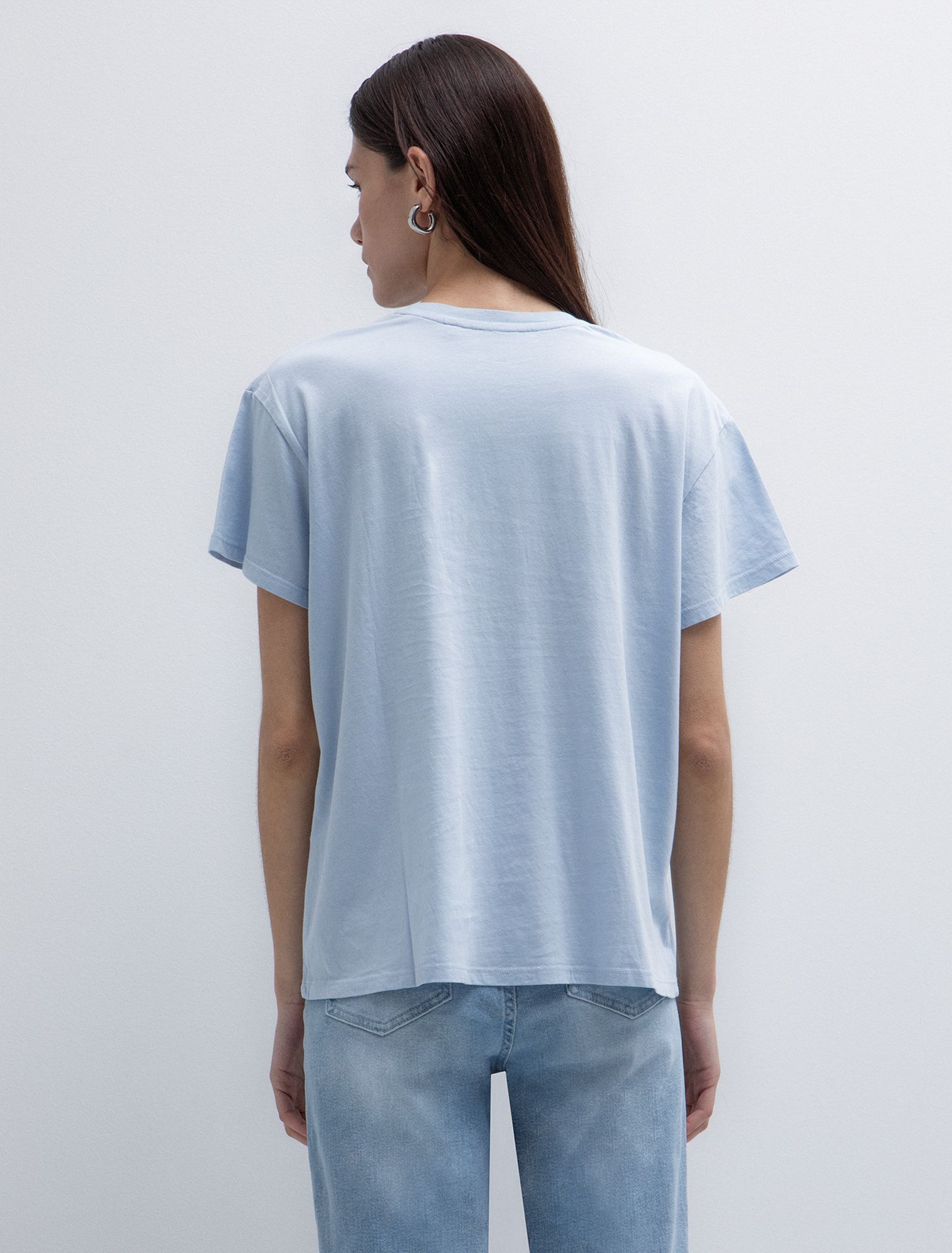 T-shirt με στρογγυλή λαιμόκοψη