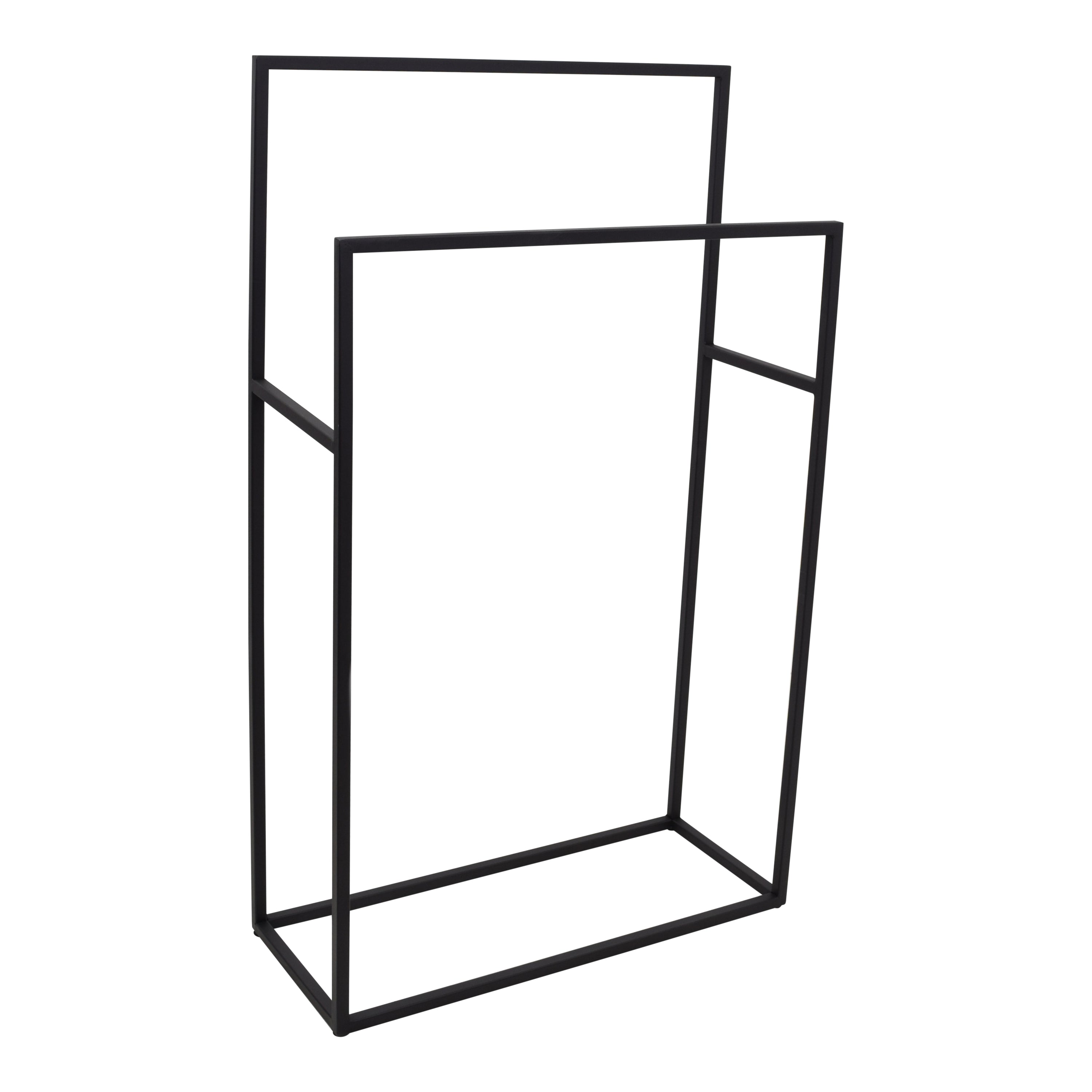 LOFT42 Firm Handdoekenrek – 2 roedes - Zwart - Metaal