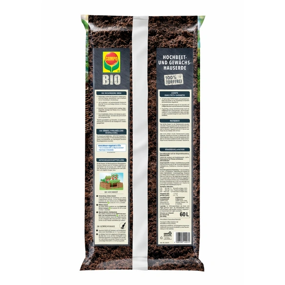 COMPO BIO Hochbeet-/Gewächshauserde, 60l