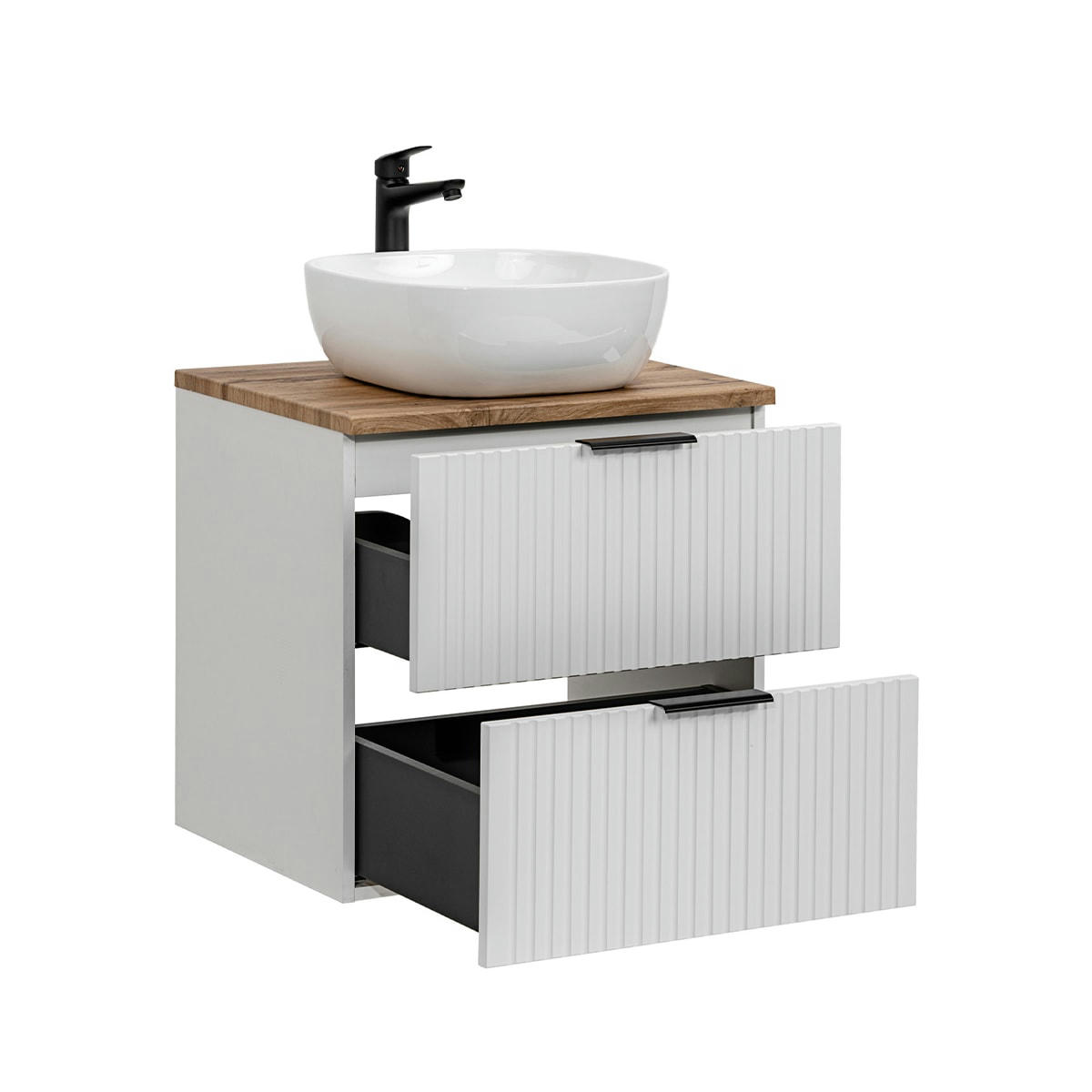 - Meuble simple vasque 60cm blanc