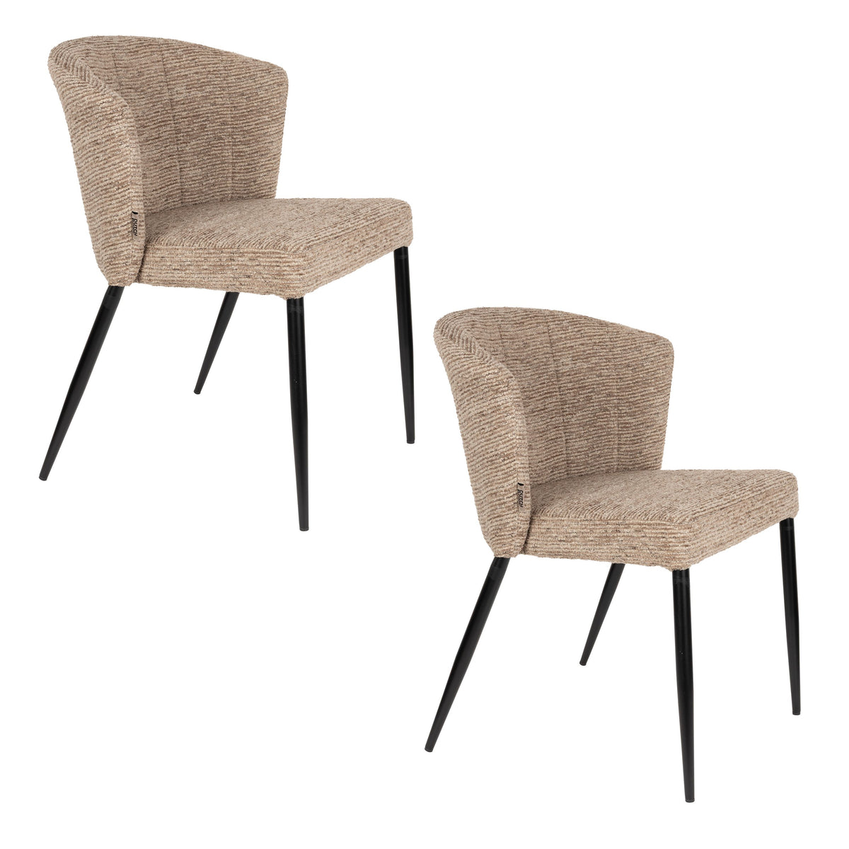 Dutchbone Georgia Eetkamerstoelen Bruin - Set van 2