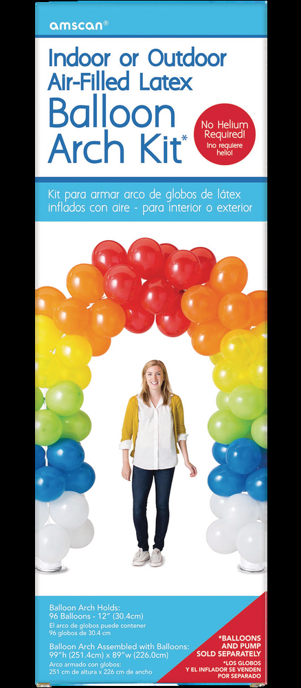 Balloon Arch Kit Stand, Clear, 8-ft, for Birthday/New Year's Eve/Graduation/Baby Shower/Wedding/Halloween