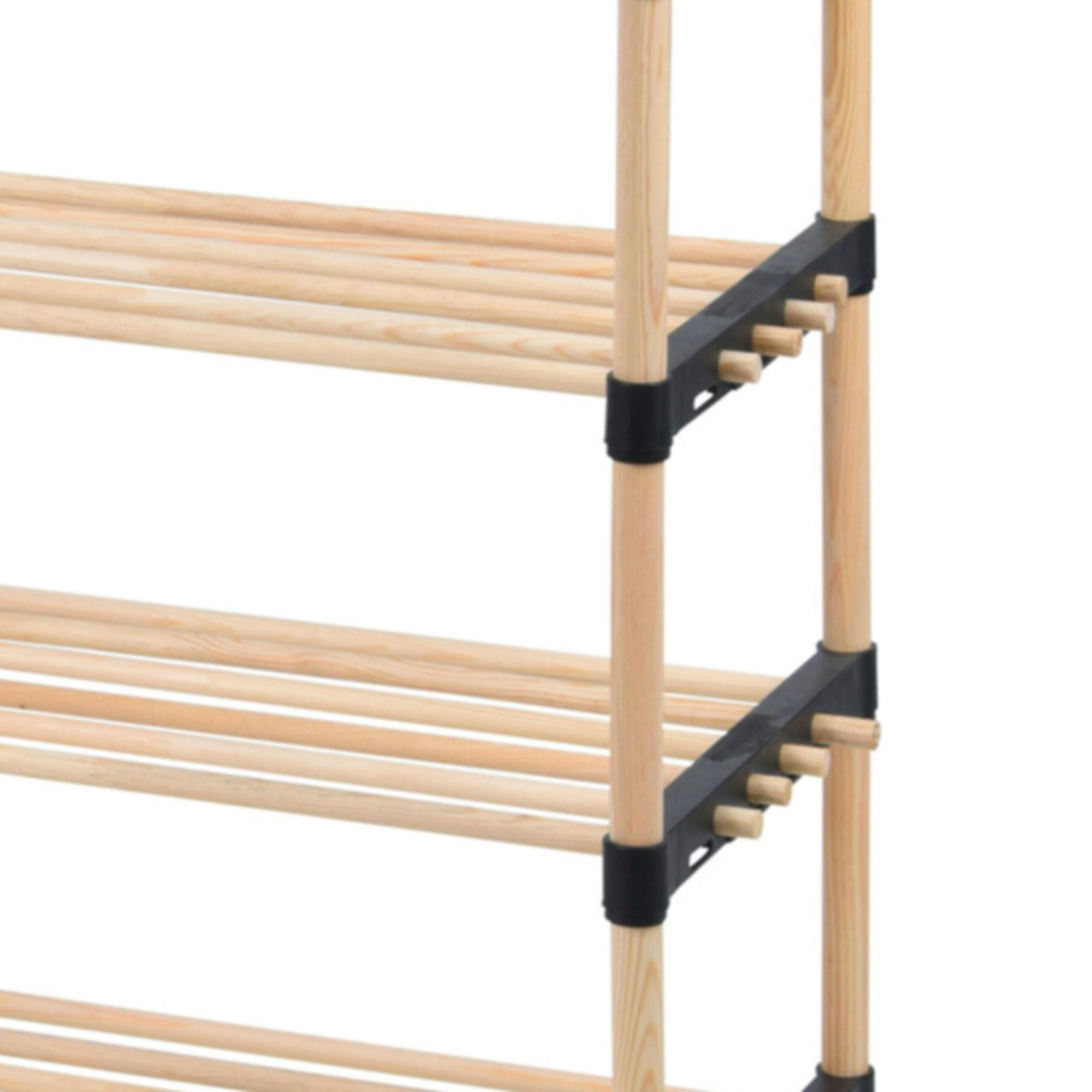 - Étagère à chaussures 4 étages en bois - 76x28x58.5cm