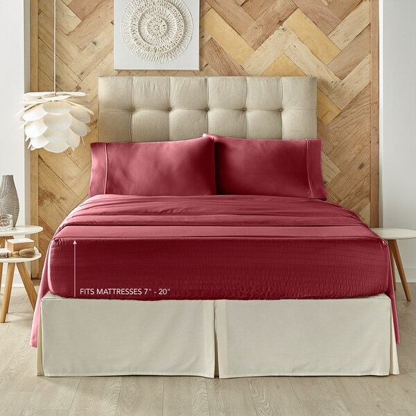 Porch & Den Kalex 300 Thread Count 100-percent Cotton Perfect Fit Sheet Set
