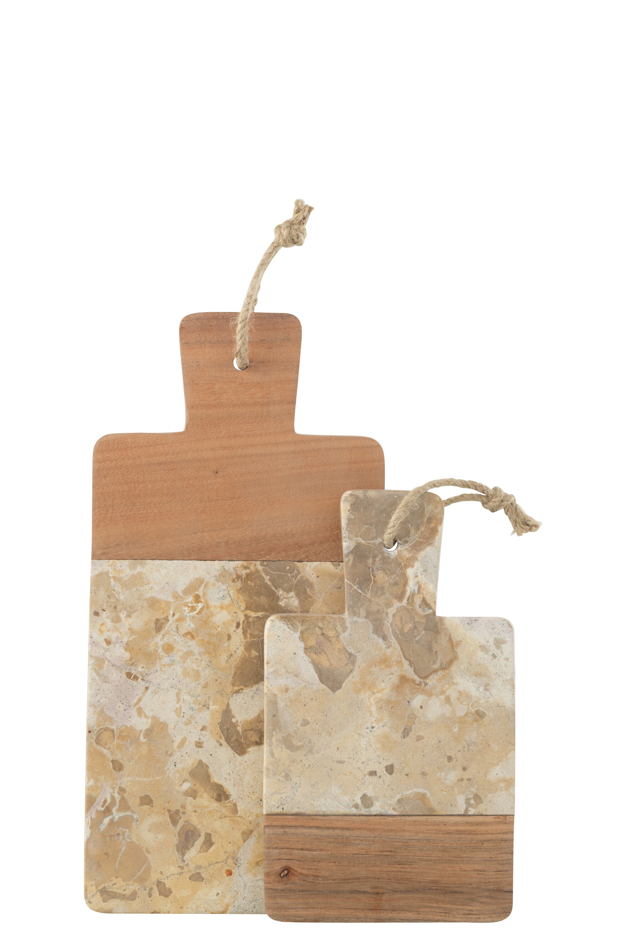 J-Line kaasplank Rechthoek Marmer - steen - biege naturel -