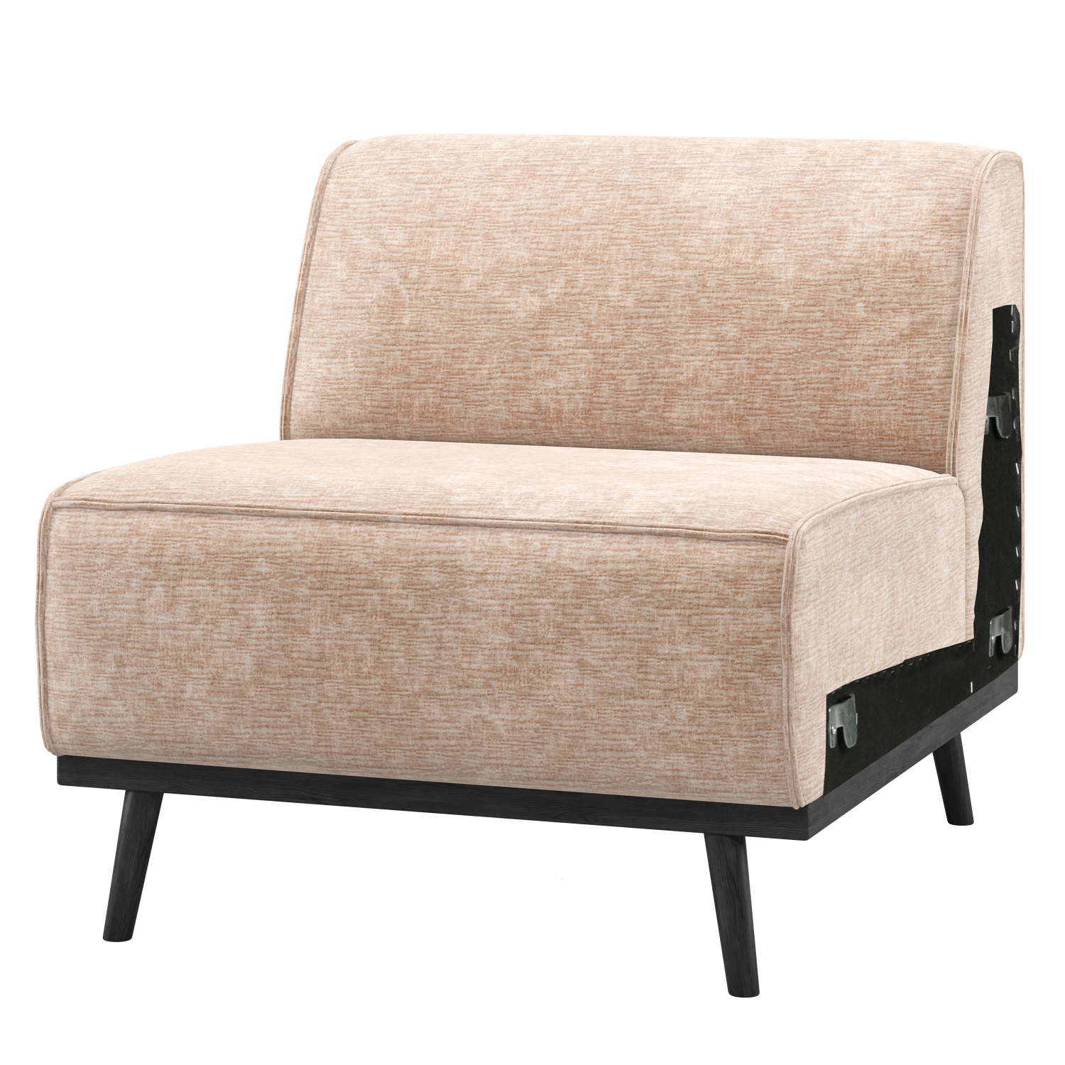 WOOOD 1-zits element bank Statement - Chenille - Velvet Naturel - 77x79x93