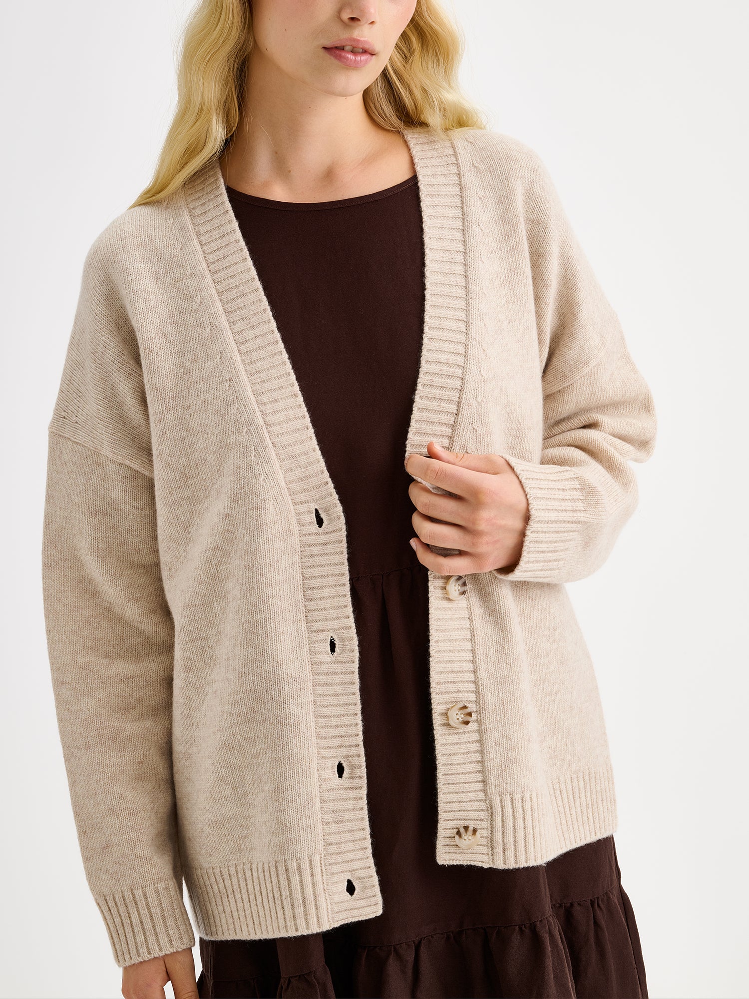 LANA oversize neuletakki - beige