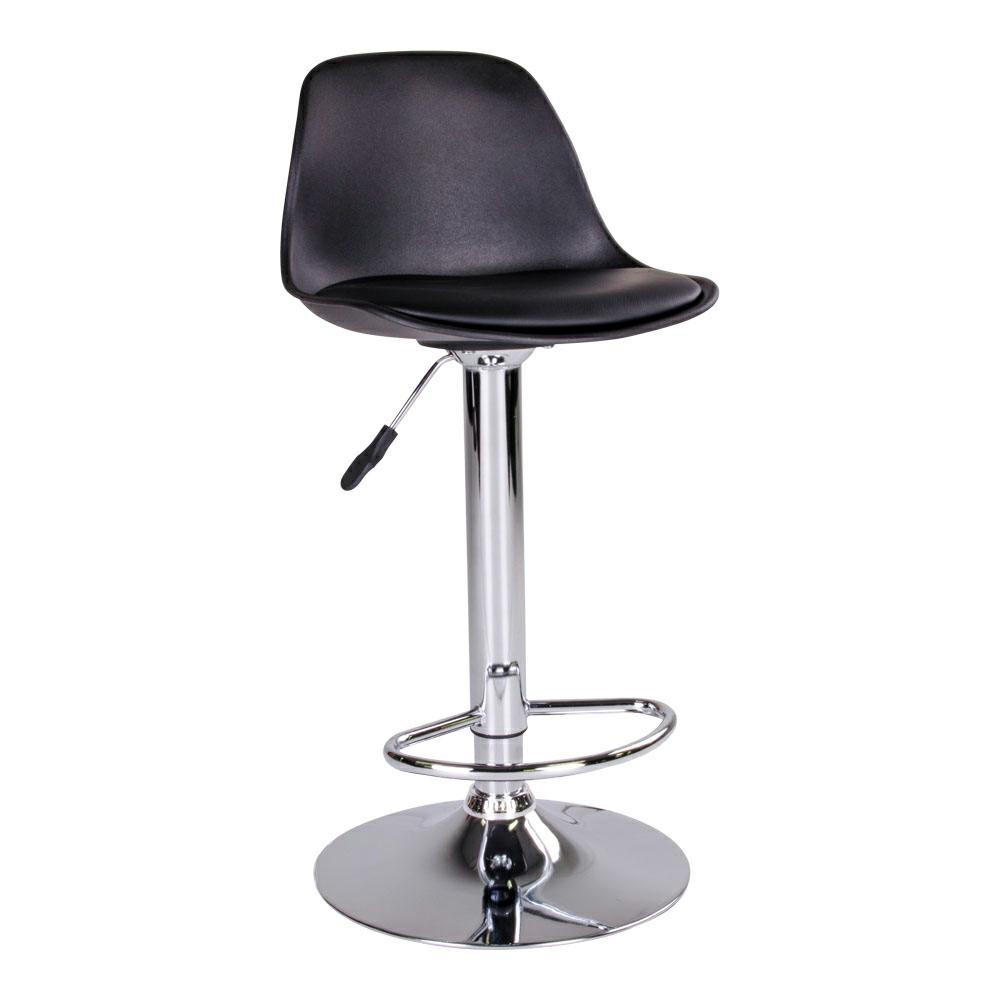 HOKER Trondheim czarny/chrom REGULOWANY ekoskóra styl loft