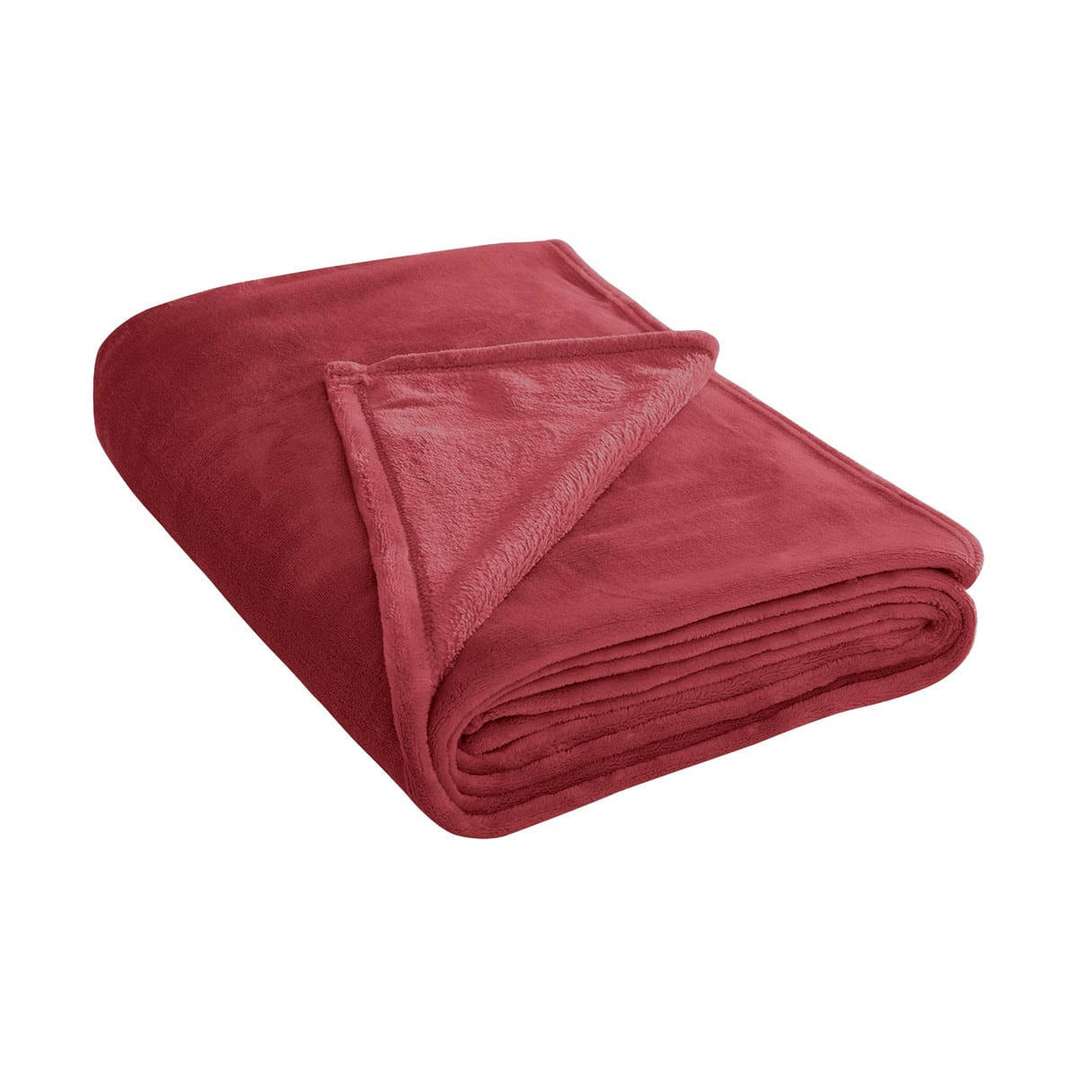 KOMO - Plaid polaire extra doux et chaud  cardinal 150x180 cm