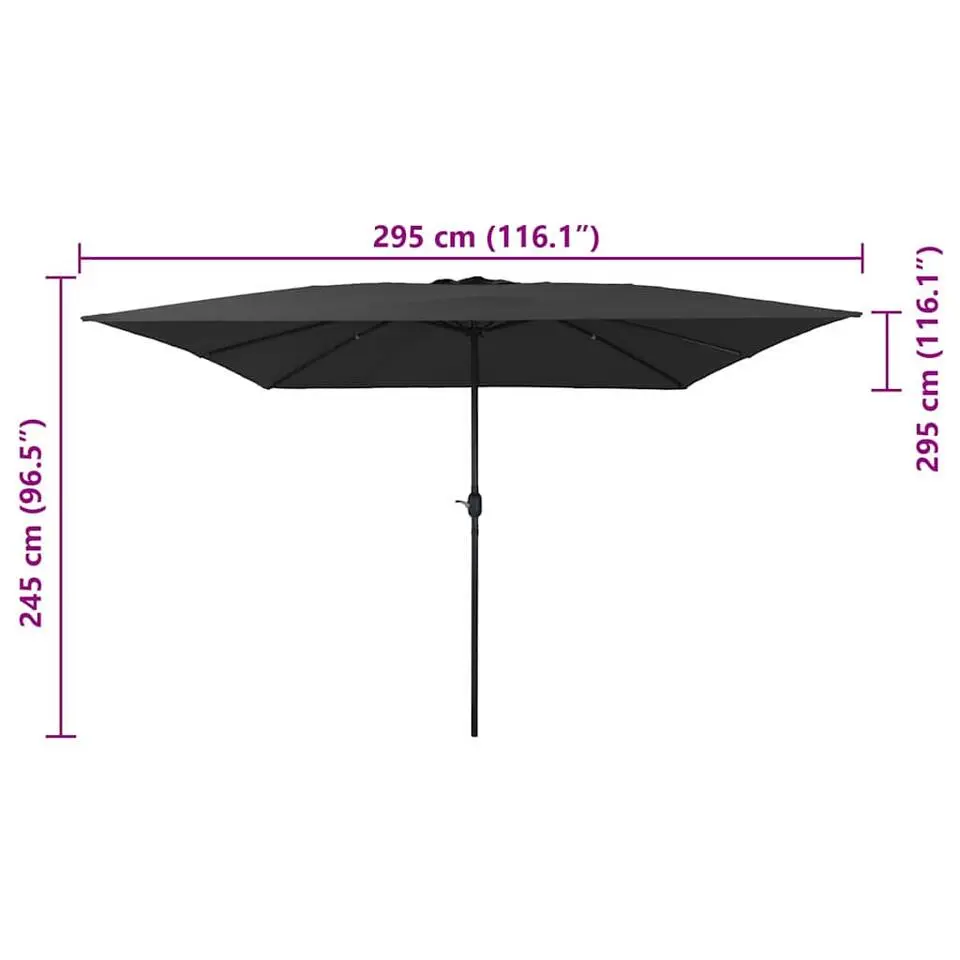 vidaXL - Tuinparasol - Anthraciet - Polyester