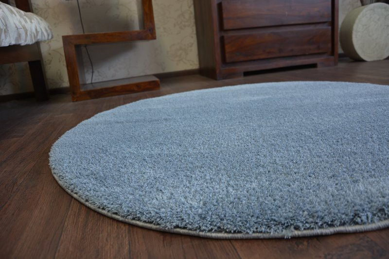 Dywan SHAGGY MICRO szary koło 80 cm