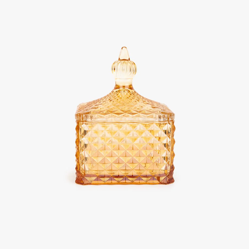 Caixa de Vidro Amarela Quadrada SUNRISE