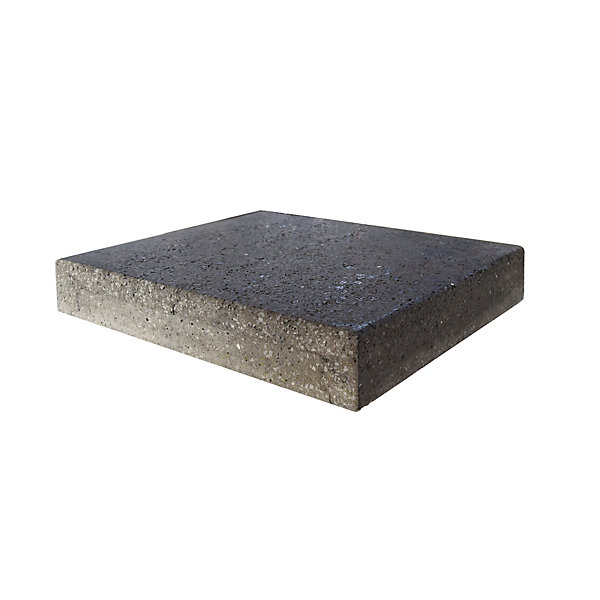 Chapeau plat en ciment lissé gris foncé 43 x 43 cm
