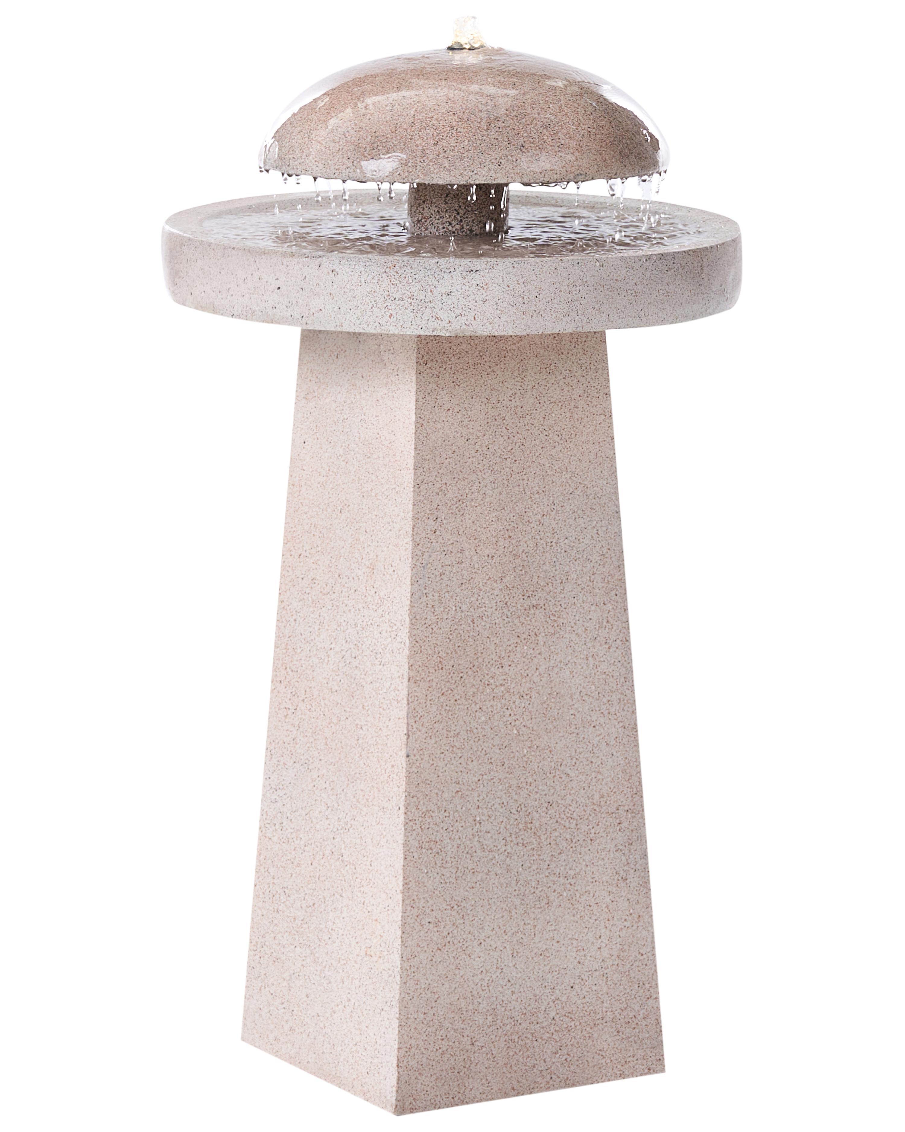 Garden Water Feature LED HUNLEN Beige