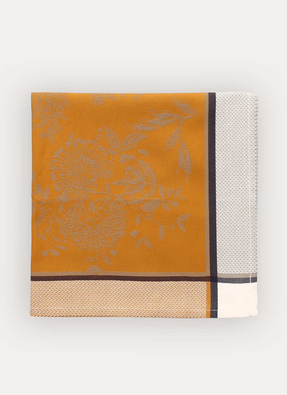 SERVIETTE DE TABLE EN JACQUARD DE COTON INTZ MULTICOLORE/JAUNE