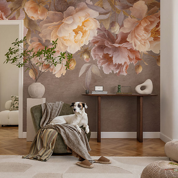 Papier Peint Adhésif Wallfluent 152x104 cm élégance florale Pour les passionnés de nature et d'art botanique