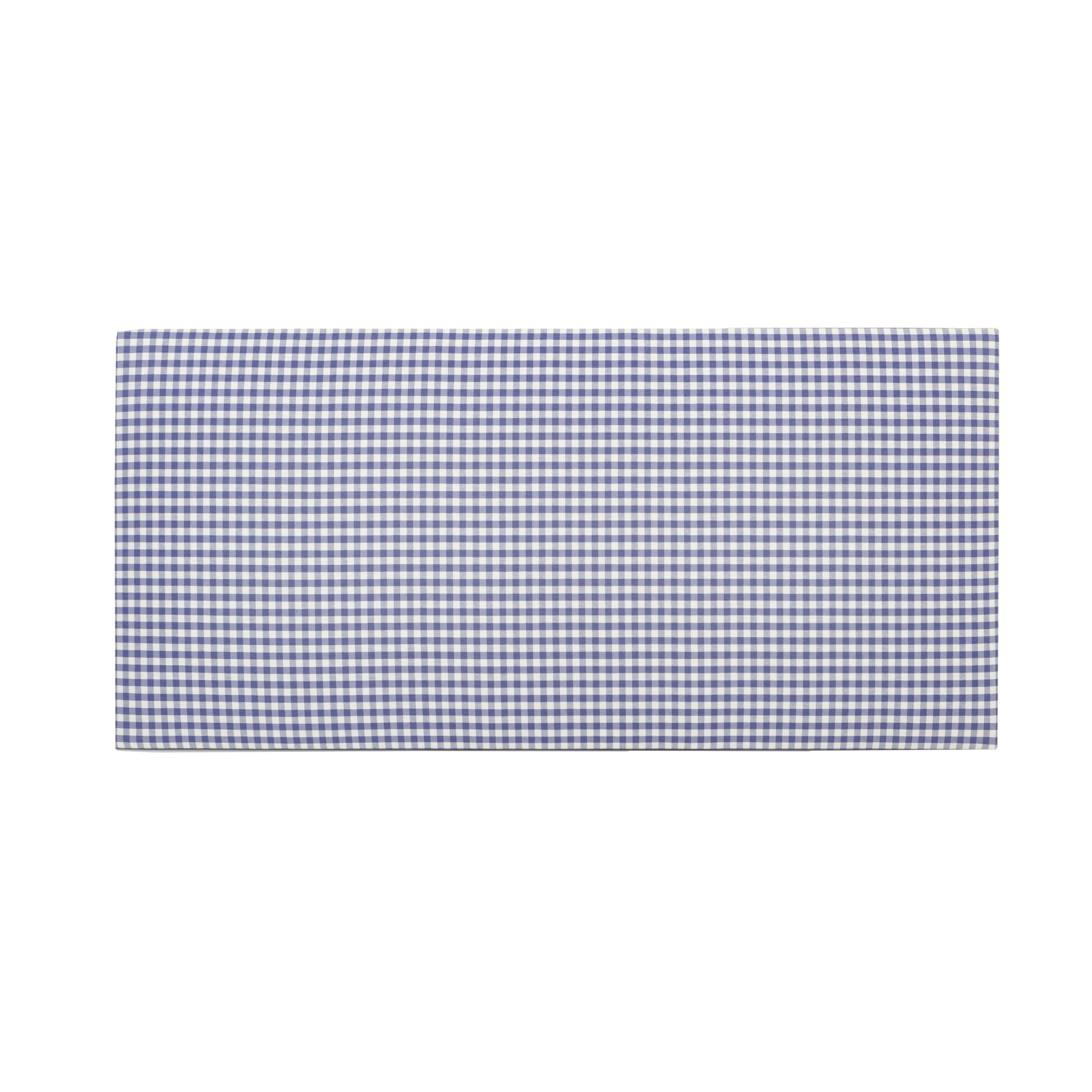 MARINA - Tête de lit enfants tapissée en vichy bleu 110x52cm