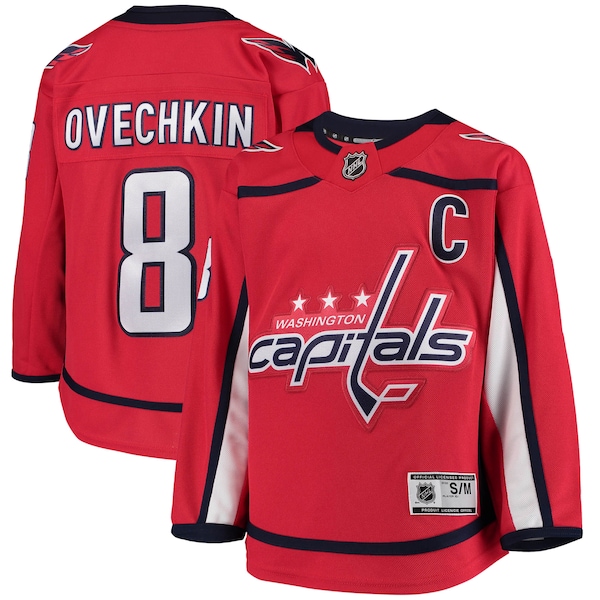 Alexander Ovechkin Washington Capitals Youth Home Premier Player Jersey - Red/Navy