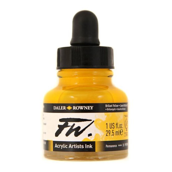 Daler-Rowney Brilliant Yellow FW Artists Ink 29.5ml