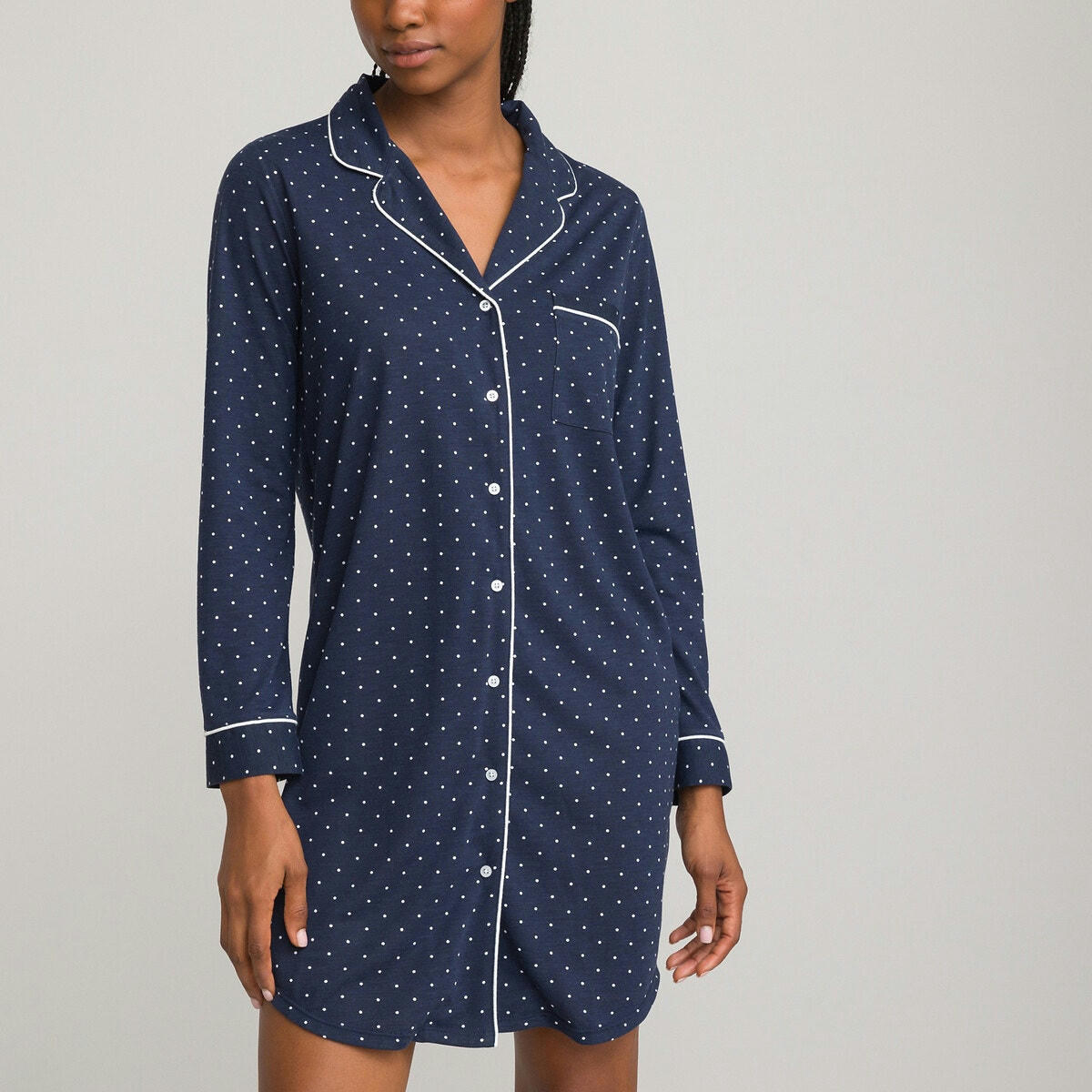 Chemise de nuit forme liquette, en maille