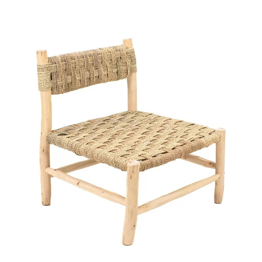 TOKA - Fauteuil en bois d'eucalyptus & corde