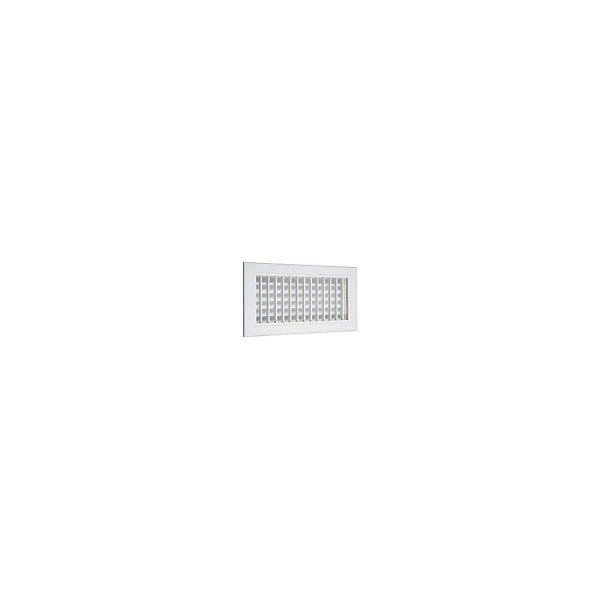 Grille de soufflage gainable double déflexion - Débit min 300M3/H - Débit max. 700M3/H 400x150 - Blanc