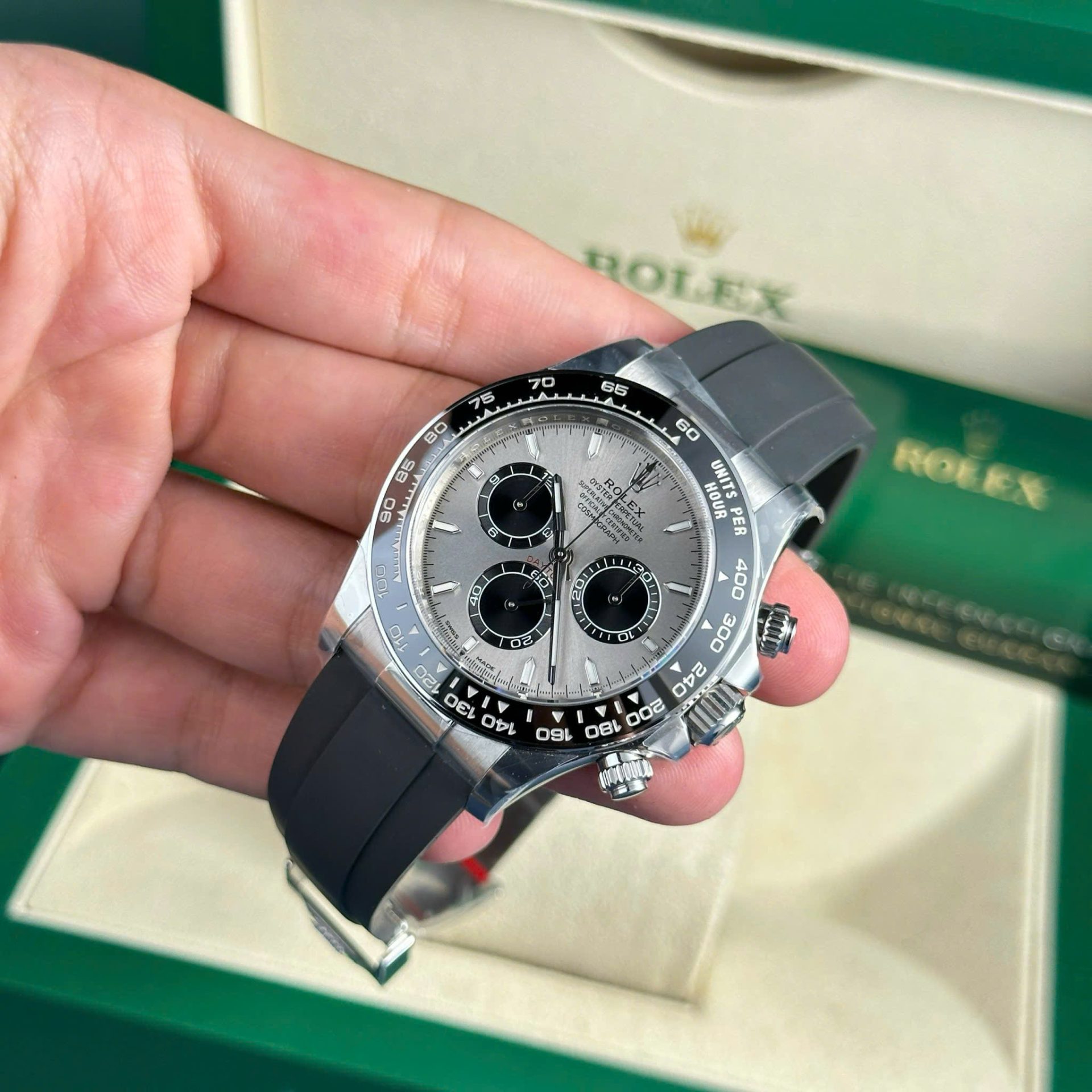 Rolex Daytona 126519LN 904L Steel Grey Dial 40mm Oysterflex Super Clone