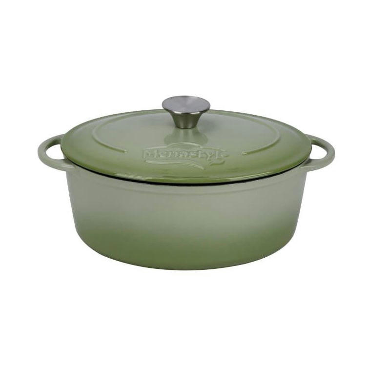 COLETTE - Cocotte ovale 4L en fonte émaillée verte