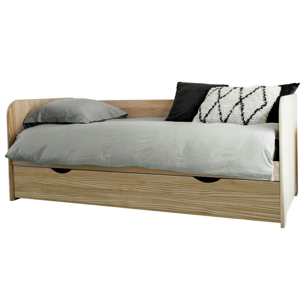 JAVA - Lit gigogne 80x190 cm bois massif