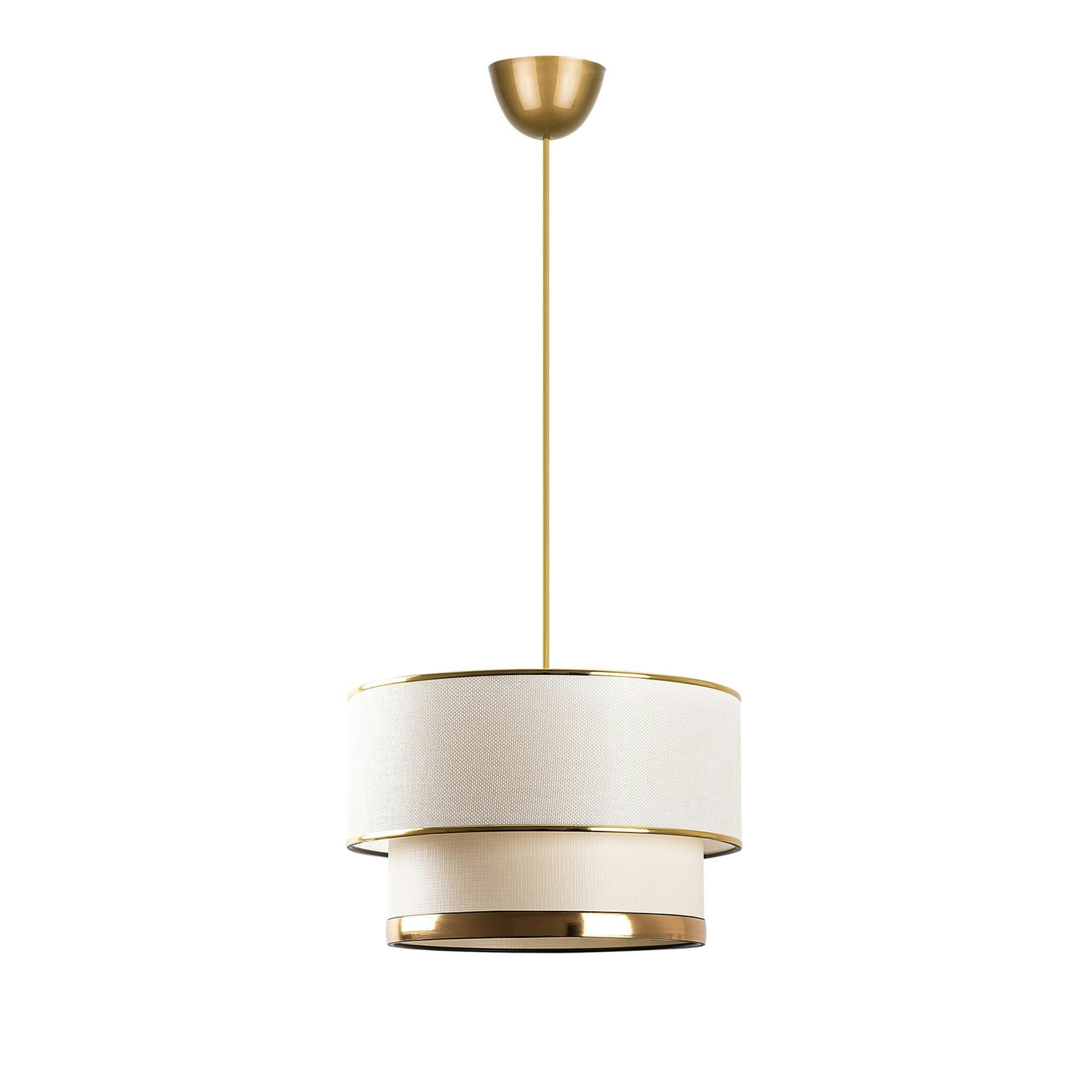 Suspension moderne en tissu - crème et or ZURICH