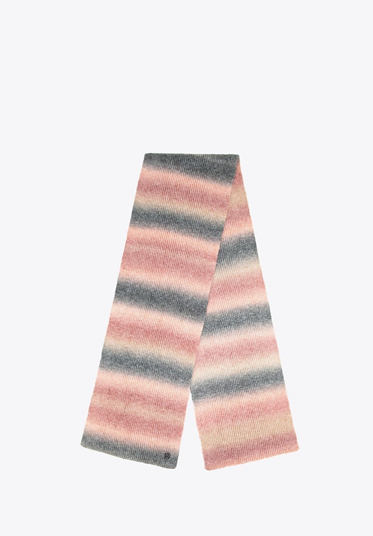 Szalik damski w stylu ombre różowo - szary