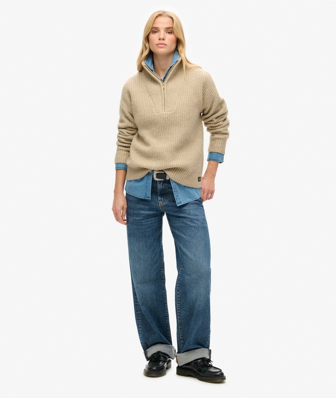 Essential Zip Neck Jumper