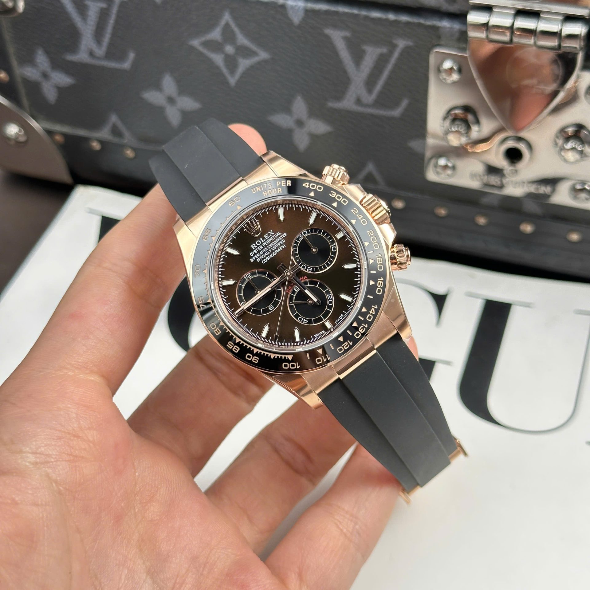 Rolex Daytona 126515 RG Plated Chocolate Dial 40mm Oysterflex Super Clone