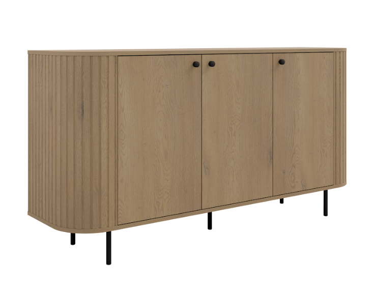 Wisząca Szafka RTV 180cm Czarny połysk SIX w 5 dni