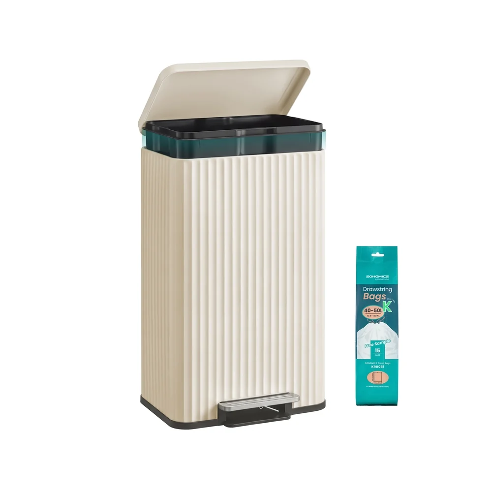 Poubelle de Cuisine en Acier 50 L
